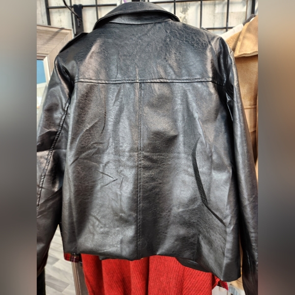 Faux Leather Moto Jackets - Picture 3 of 3
